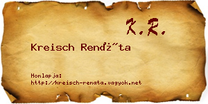 Kreisch Renáta névjegykártya